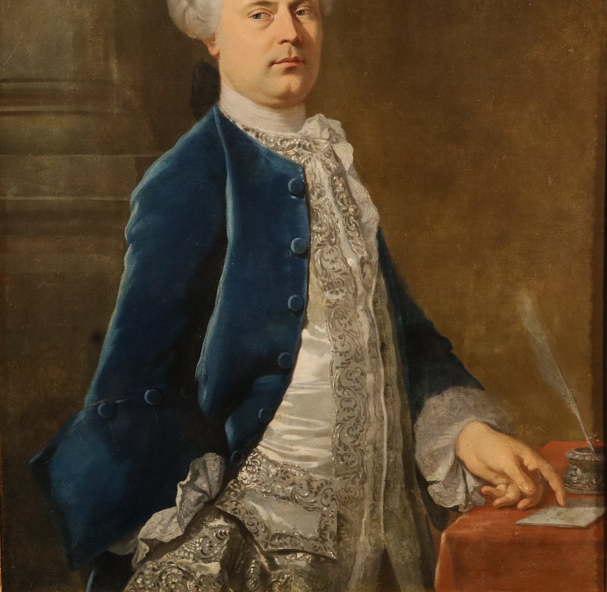Portrait d'un gentilhomme, Jean-Baptiste van Loo (Aix-en-Provence, 1684 - 1745) entourage-photo-7