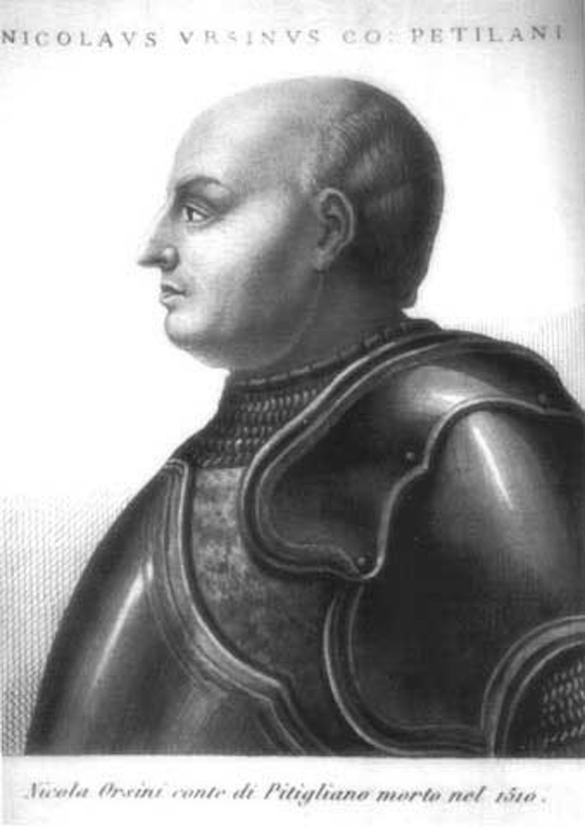 Peintre Toscan XVIe Siècle, Portrait De Niccolò Orsini, Comte De Pitigliano (1442-1510)-photo-1