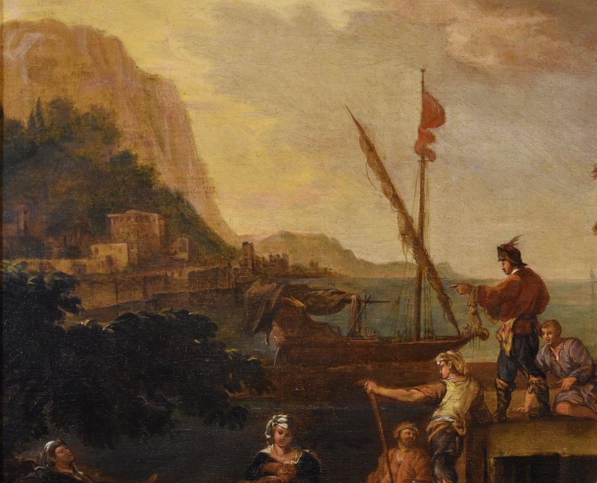 Jacob De Heush (utrecht 1657 – Amsterdam 1701), Coastal Landscape With Architectural Ruins-photo-4