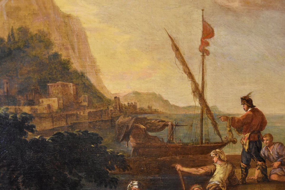 Jacob De Heush (utrecht 1657 – Amsterdam 1701), Coastal Landscape With Architectural Ruins-photo-5
