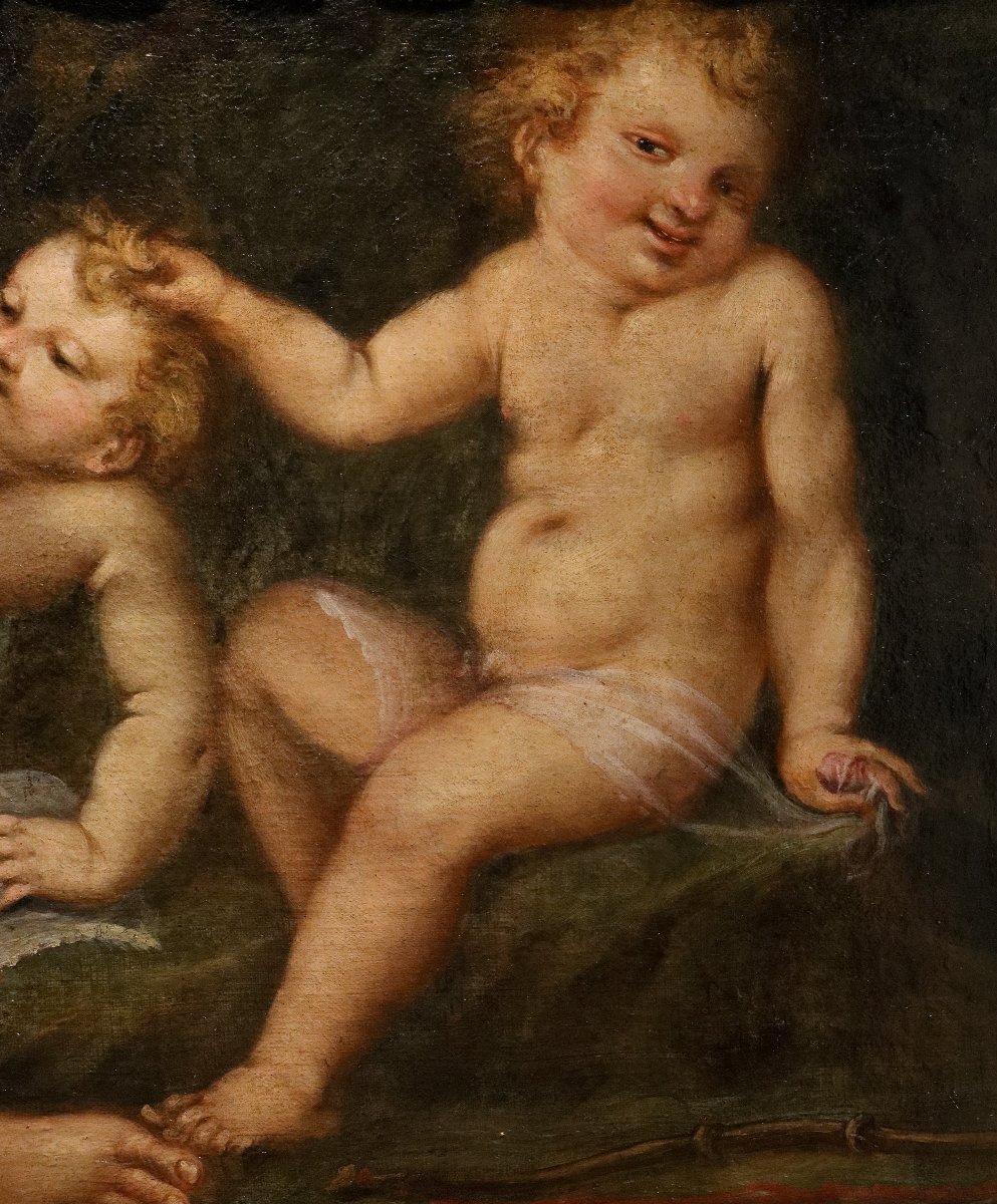 Vénus avec trois putti, Federico Cervelli (Milan, 1625 – Venise, 1700)-photo-1