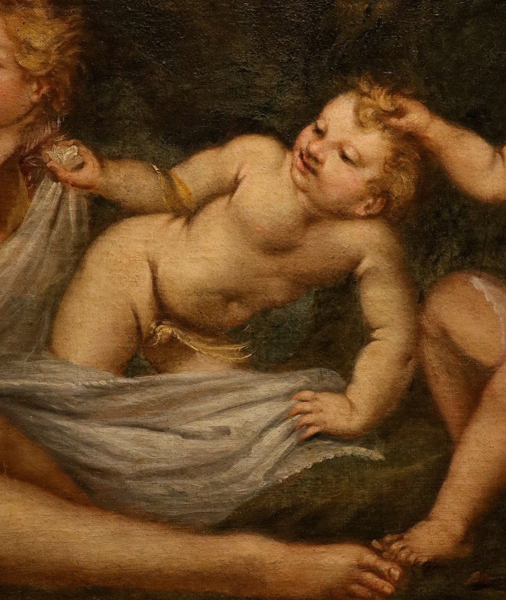Vénus avec trois putti, Federico Cervelli (Milan, 1625 – Venise, 1700)-photo-2
