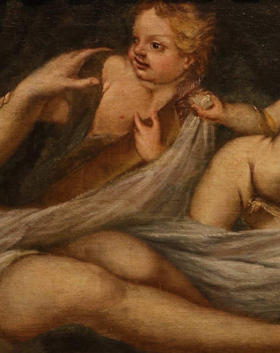 Vénus avec trois putti, Federico Cervelli (Milan, 1625 – Venise, 1700)-photo-3