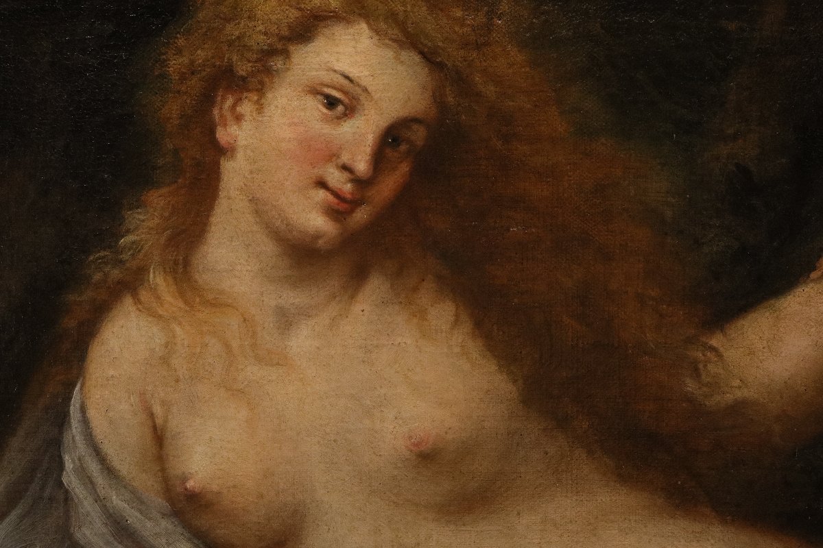 Vénus avec trois putti, Federico Cervelli (Milan, 1625 – Venise, 1700)-photo-5