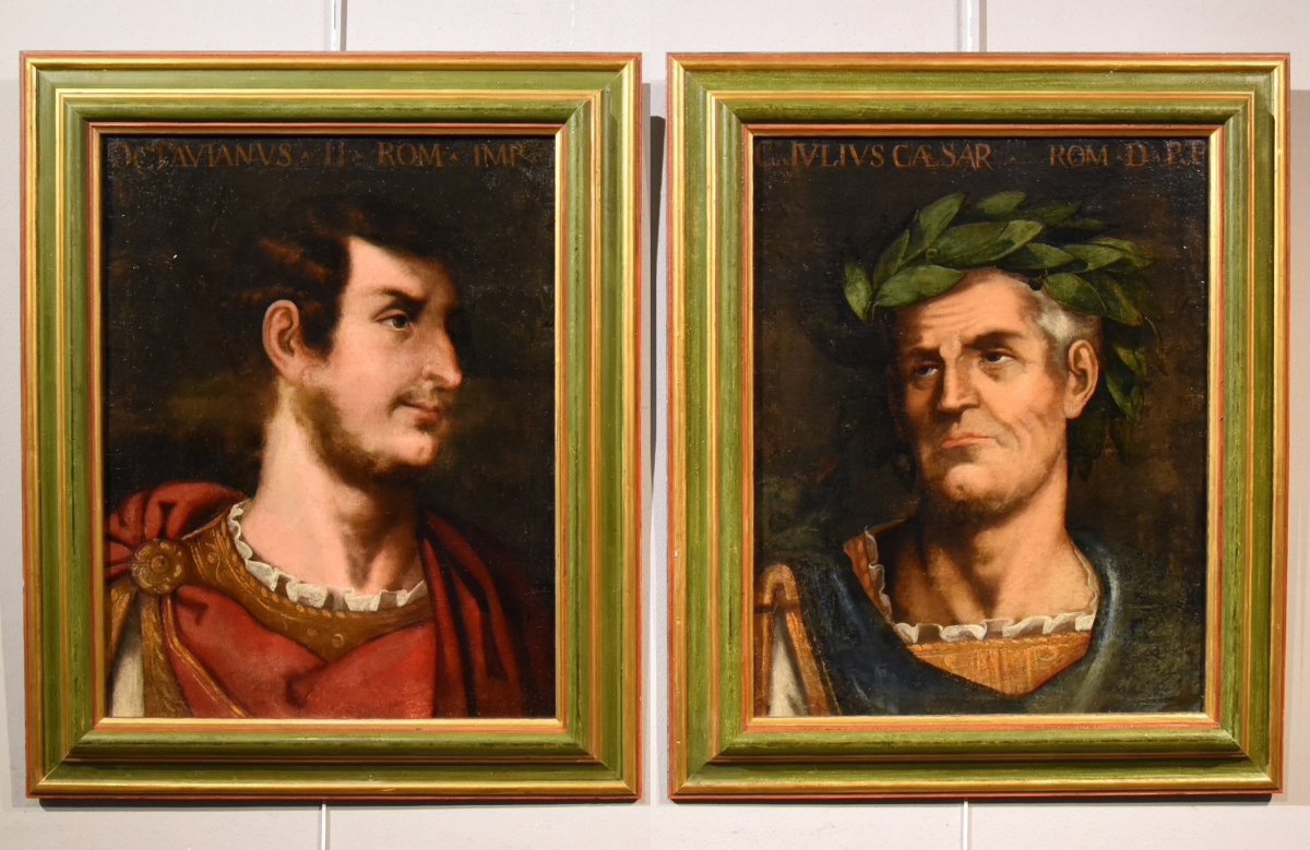 The Roman Emperors Augustus And Julius Caesar, A Follower Of Titian Vecellio-photo-4