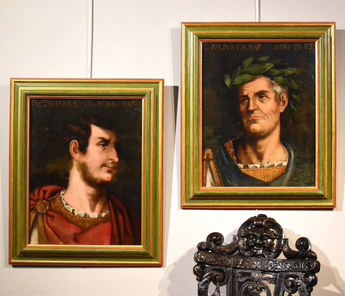Les Empereurs Julius Caesar Et Octavien, Suiveur De Tiziano Vecellio (1490 -1576)