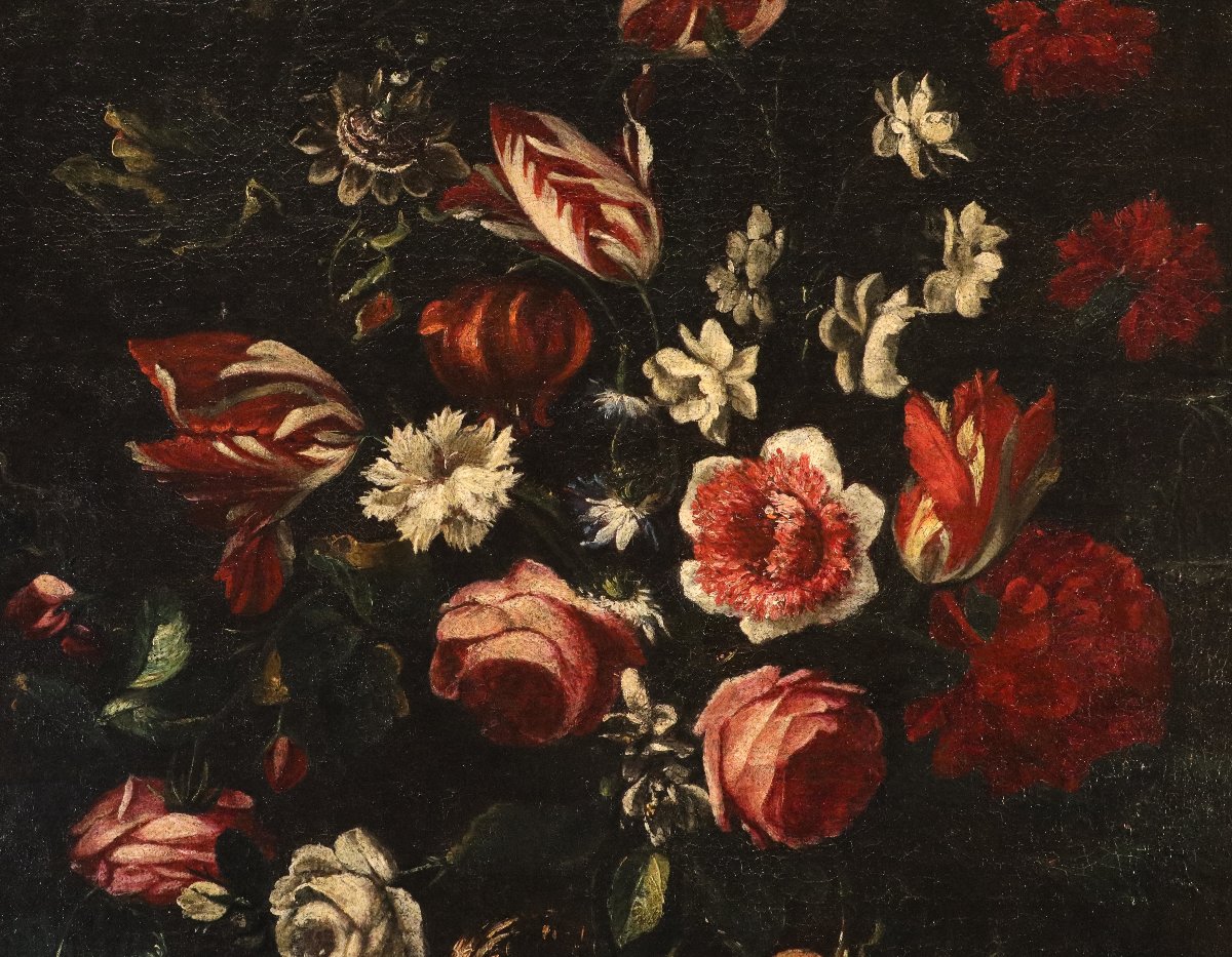 Nature morte avec vase de fleurs, Giovanni Stanchi (Rome, 1608 - 1675) Atelier-photo-3