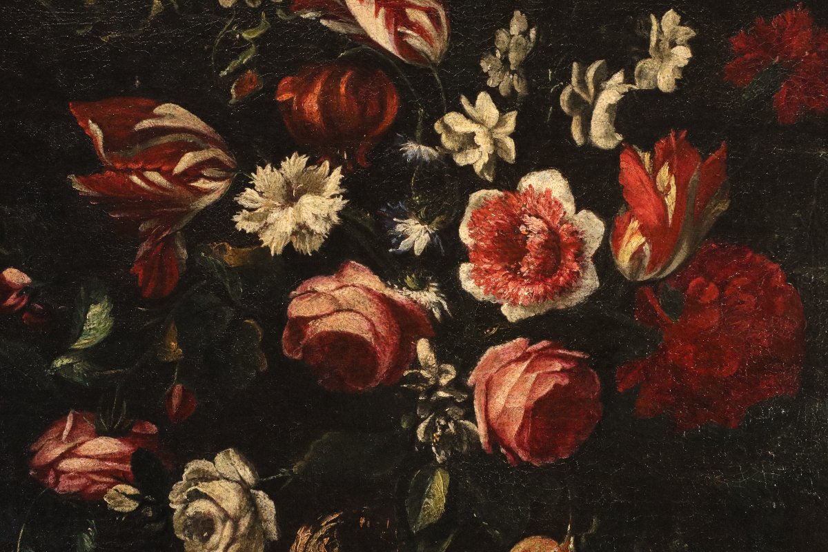 Nature morte avec vase de fleurs, Giovanni Stanchi (Rome, 1608 - 1675) Atelier-photo-4