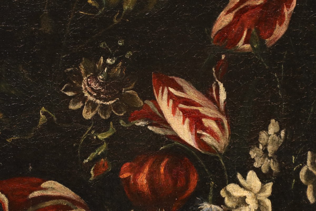Nature morte avec vase de fleurs, Giovanni Stanchi (Rome, 1608 - 1675) Atelier-photo-3