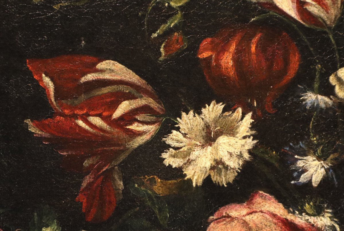 Nature morte avec vase de fleurs, Giovanni Stanchi (Rome, 1608 - 1675) Atelier-photo-4