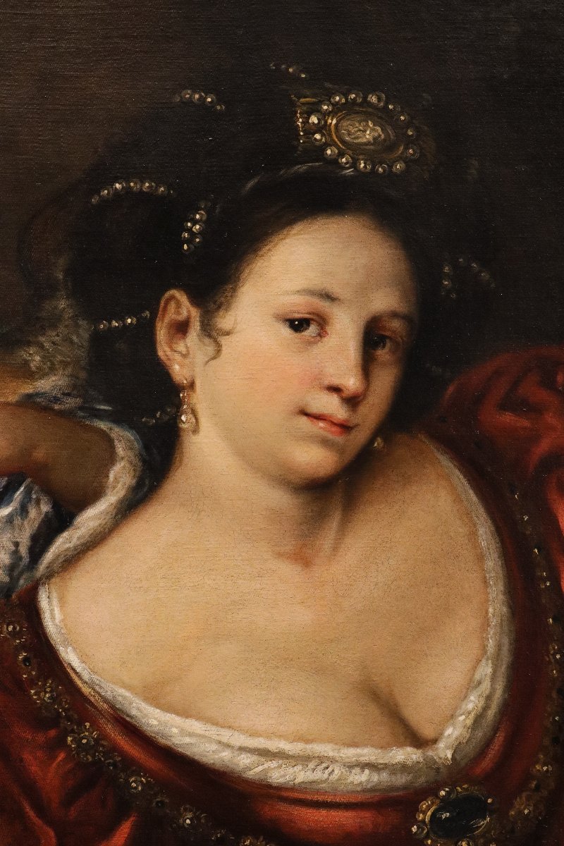 La reine Artémise avec un cupidon, Francesco Cairo (Milan, 1607 - 1665) atelier de-photo-4
