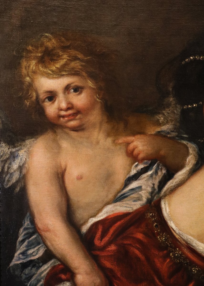 La reine Artémise avec un cupidon, Francesco Cairo (Milan, 1607 - 1665) atelier de-photo-1