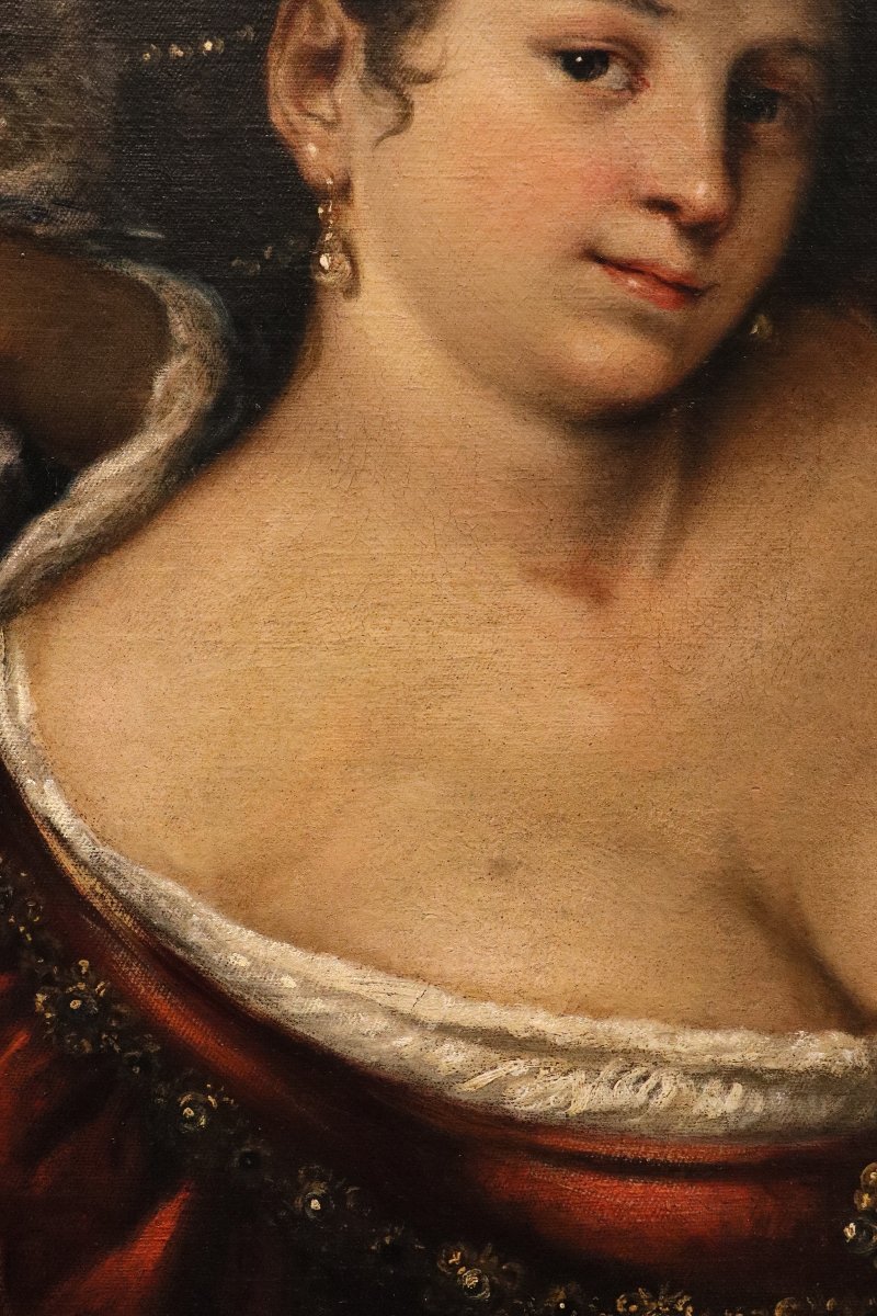 La reine Artémise avec un cupidon, Francesco Cairo (Milan, 1607 - 1665) atelier de-photo-3