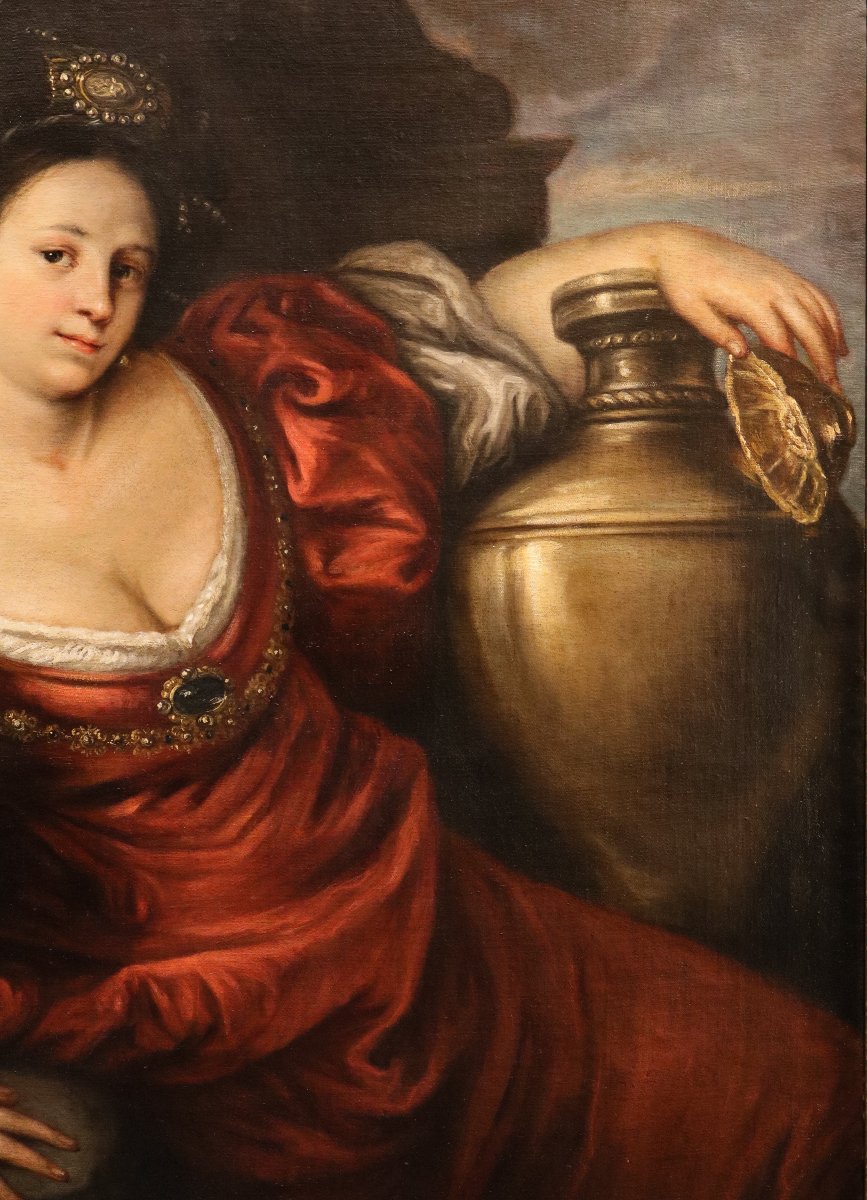 La reine Artémise avec un cupidon, Francesco Cairo (Milan, 1607 - 1665) atelier de-photo-5