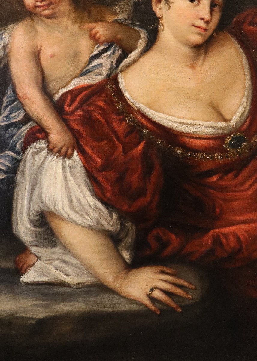 La reine Artémise avec un cupidon, Francesco Cairo (Milan, 1607 - 1665) atelier de-photo-6