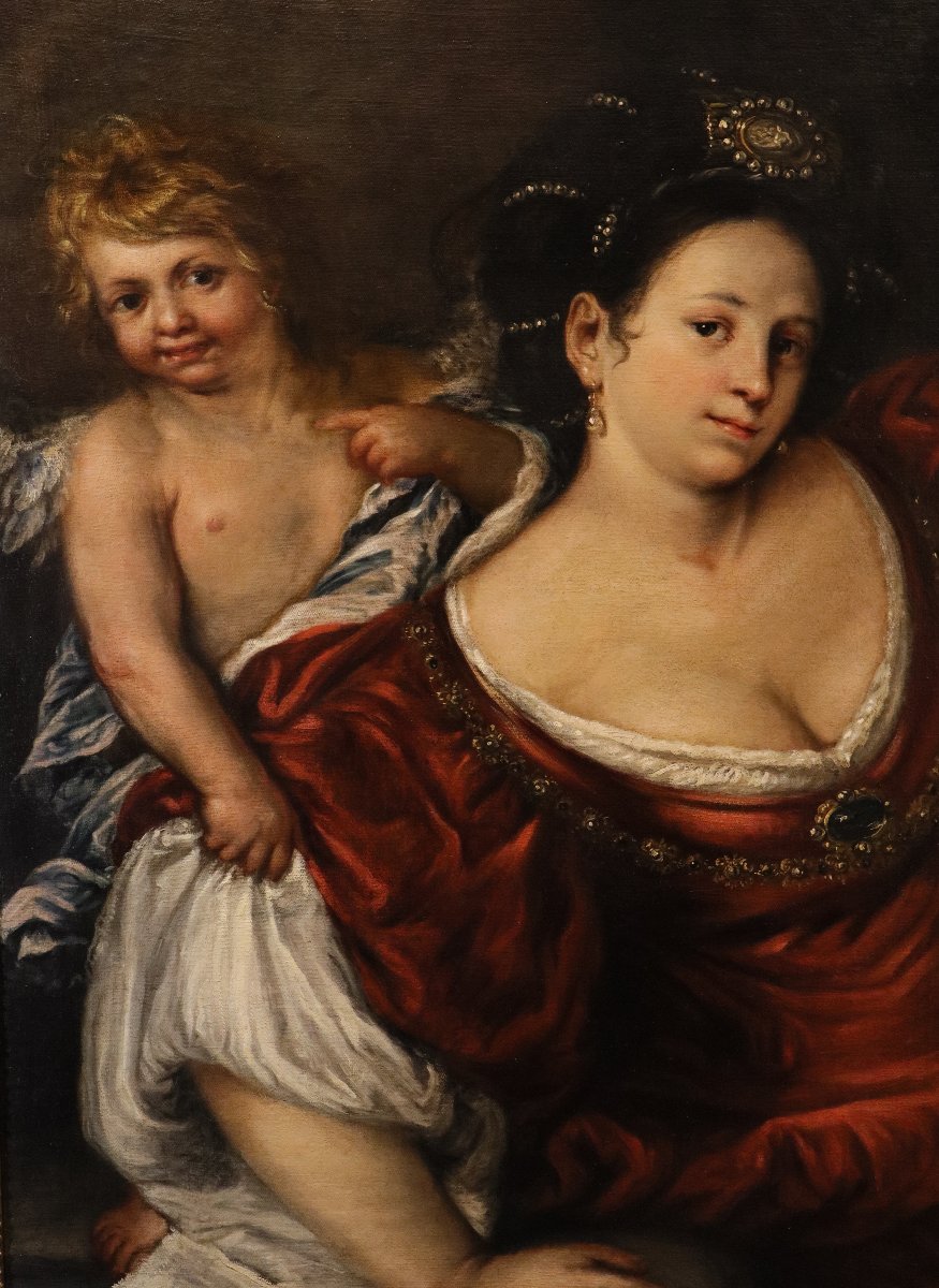 La reine Artémise avec un cupidon, Francesco Cairo (Milan, 1607 - 1665) atelier de-photo-7