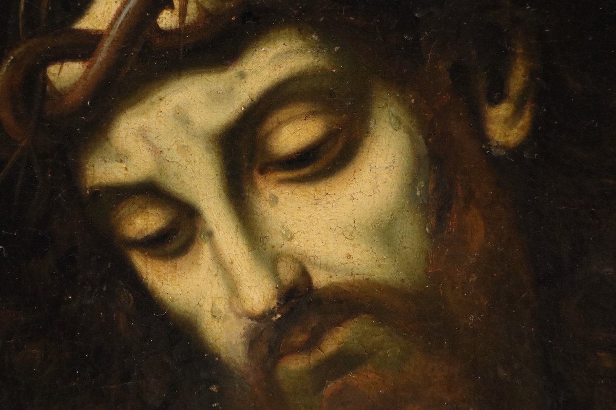Ecce Homo, Andrea Solario (Milan, vers 1470 – Milan, 1524) suiveur de-photo-3