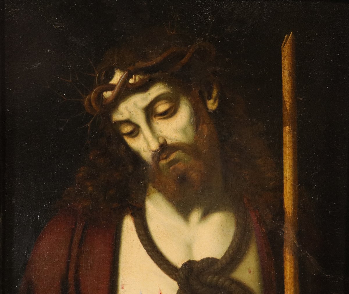 Ecce Homo, Andrea Solario (Milan, vers 1470 – Milan, 1524) suiveur de-photo-5