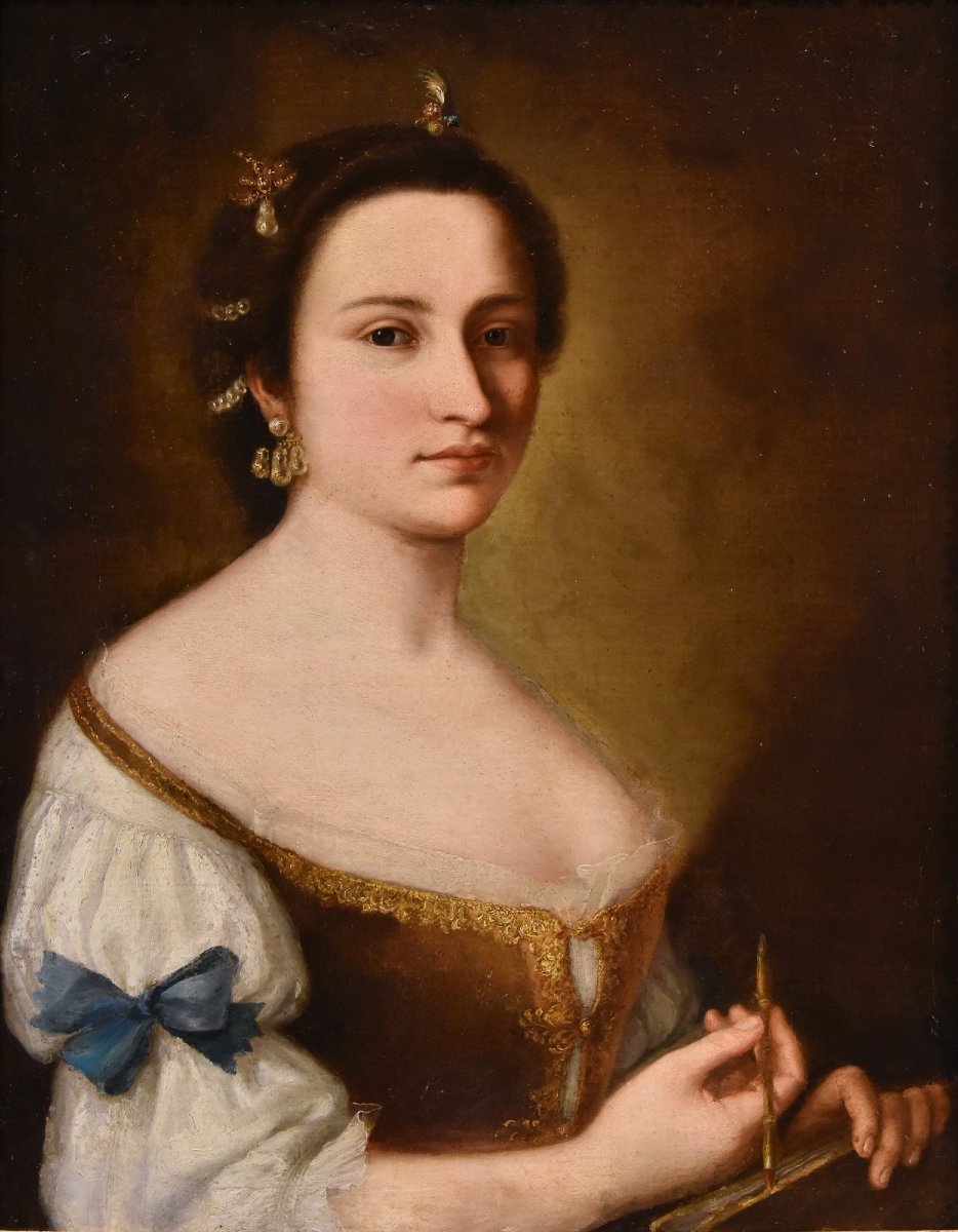 Anton Raphael Mengs (Aussig, 1728 - Rome, 1779), Portrait de jeune fille avec un livre -photo-2