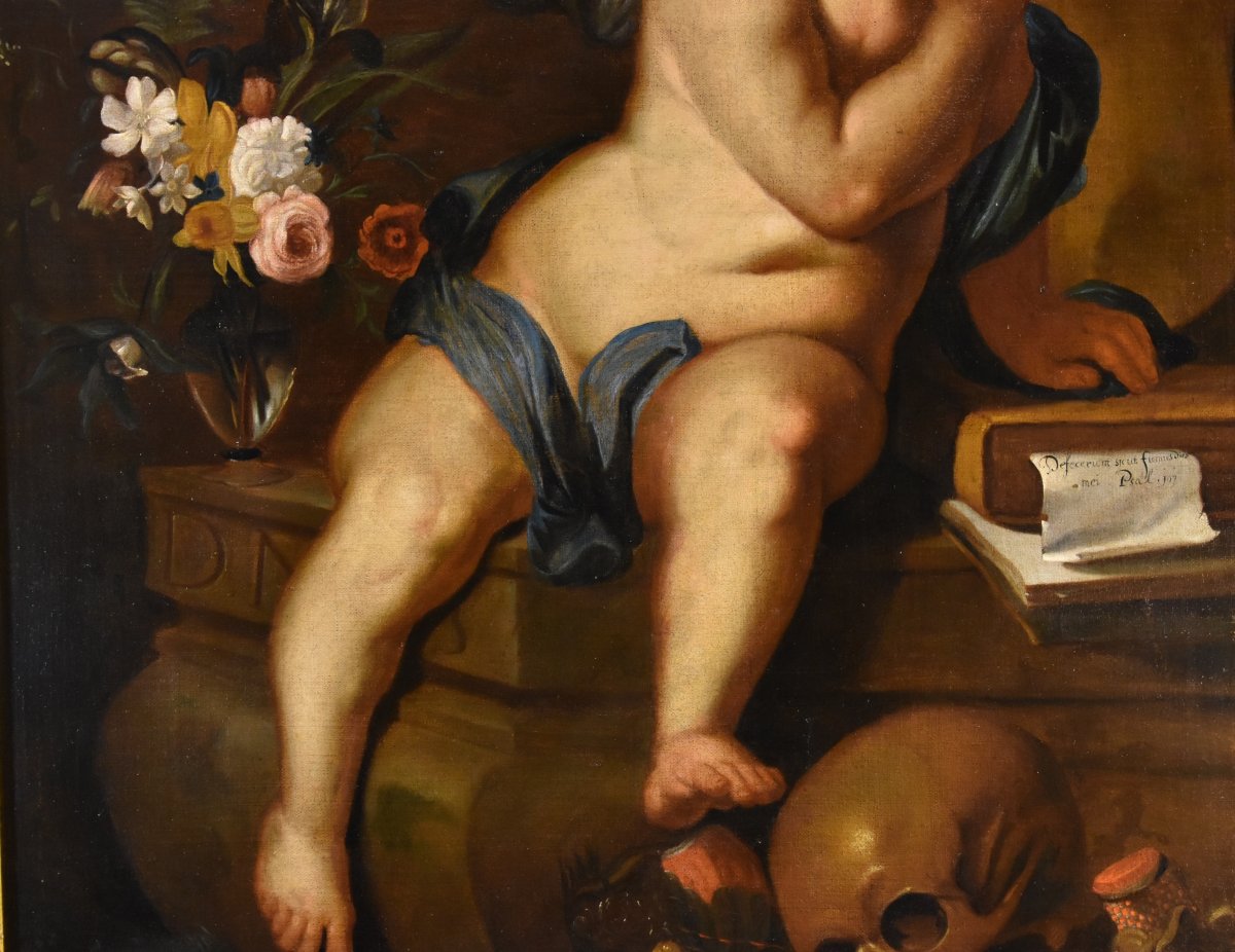 Erasme Quellinus (anvers 1607-1672), Allégorie De La Vanité De La Vie Ou De La Jeunesse-photo-3
