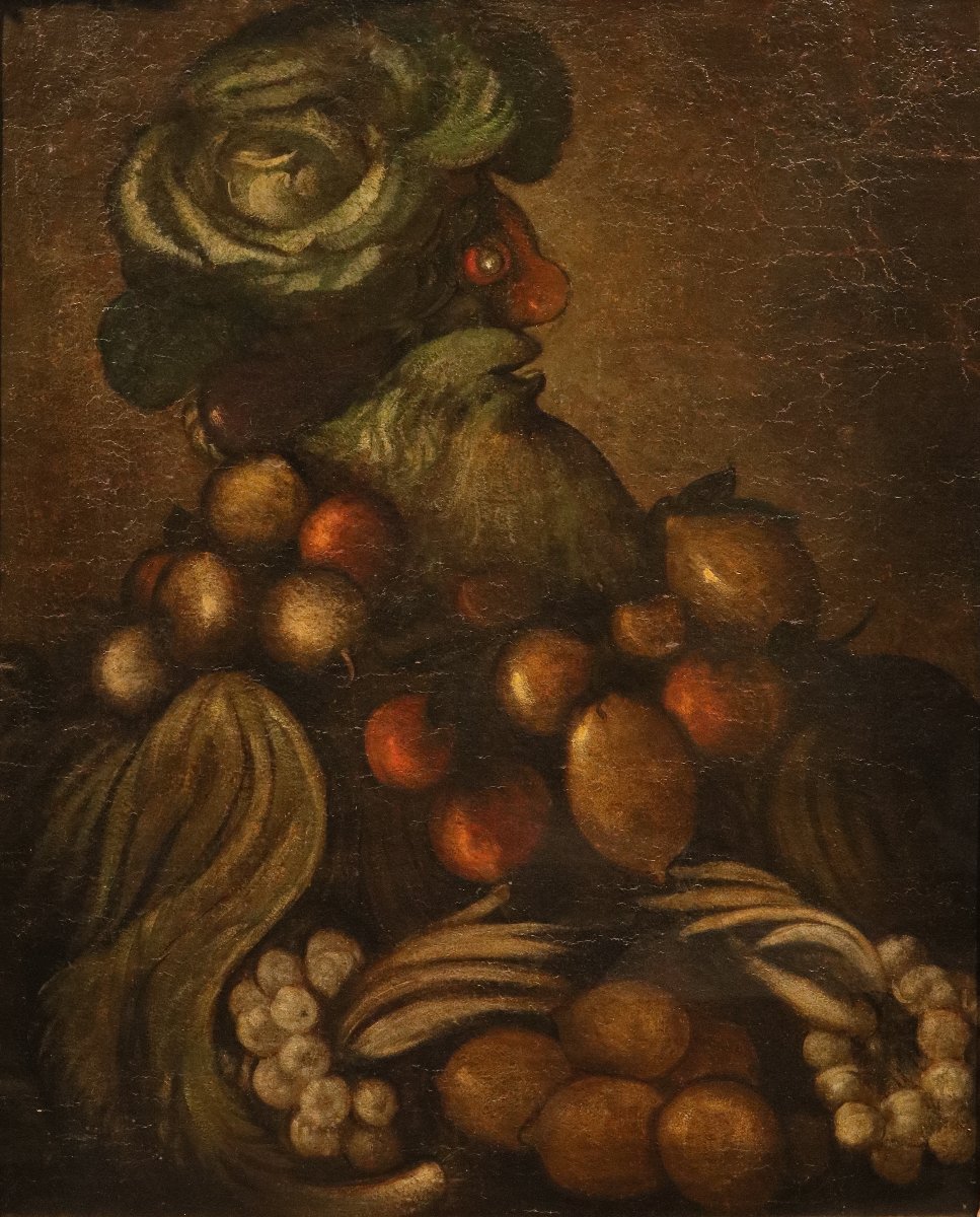 Giuseppe Arcimboldo (Milan 1527 – 1593) suiveur, Allégorie anthropomorphe de l'Hiver-photo-2