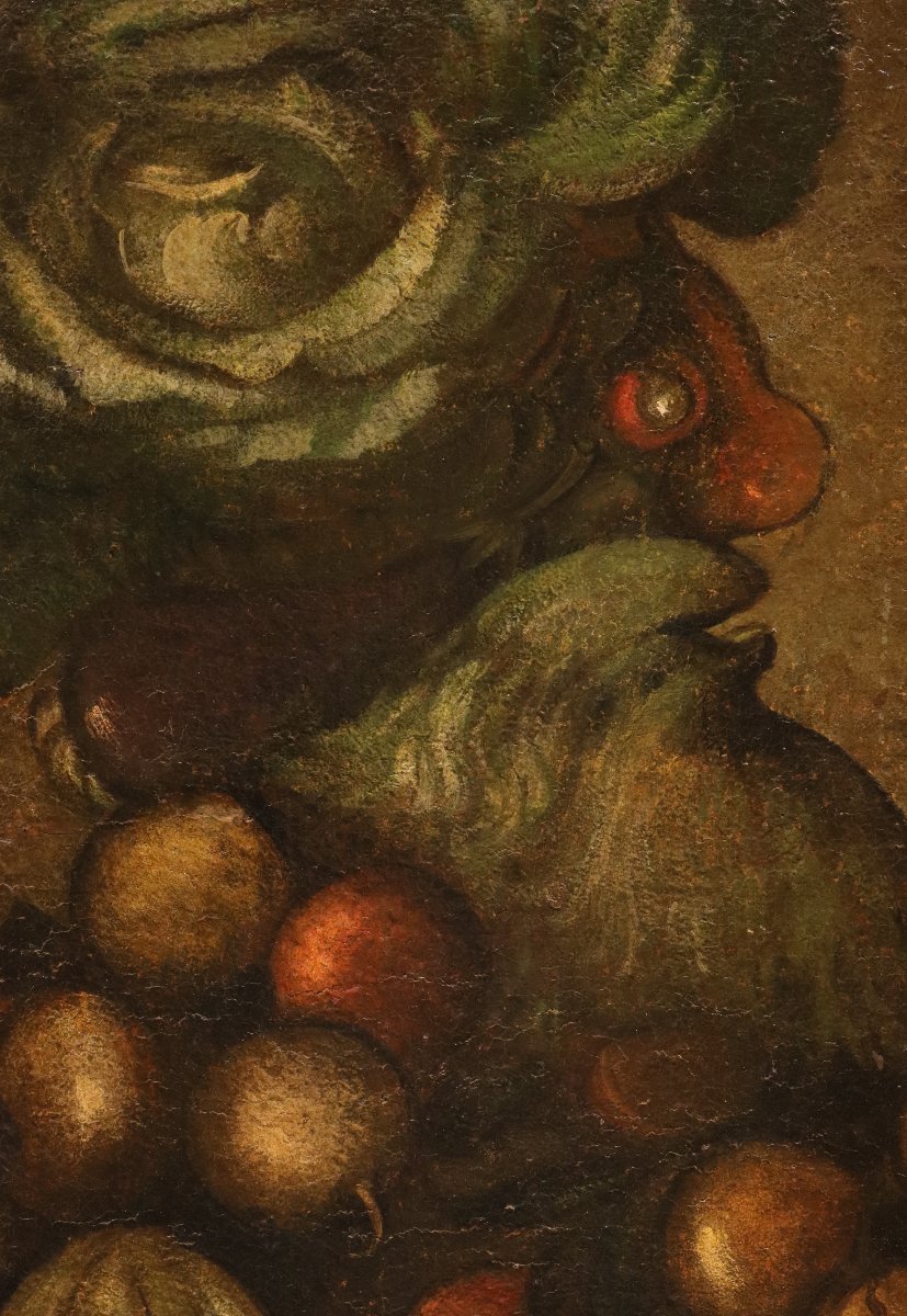 Giuseppe Arcimboldo (Milan 1527 – 1593) suiveur, Allégorie anthropomorphe de l'Hiver-photo-3