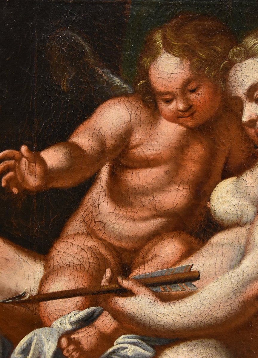 Vénus et Cupidon, Peintre vénitien du XVIIe-XVIIIe siècle-photo-5
