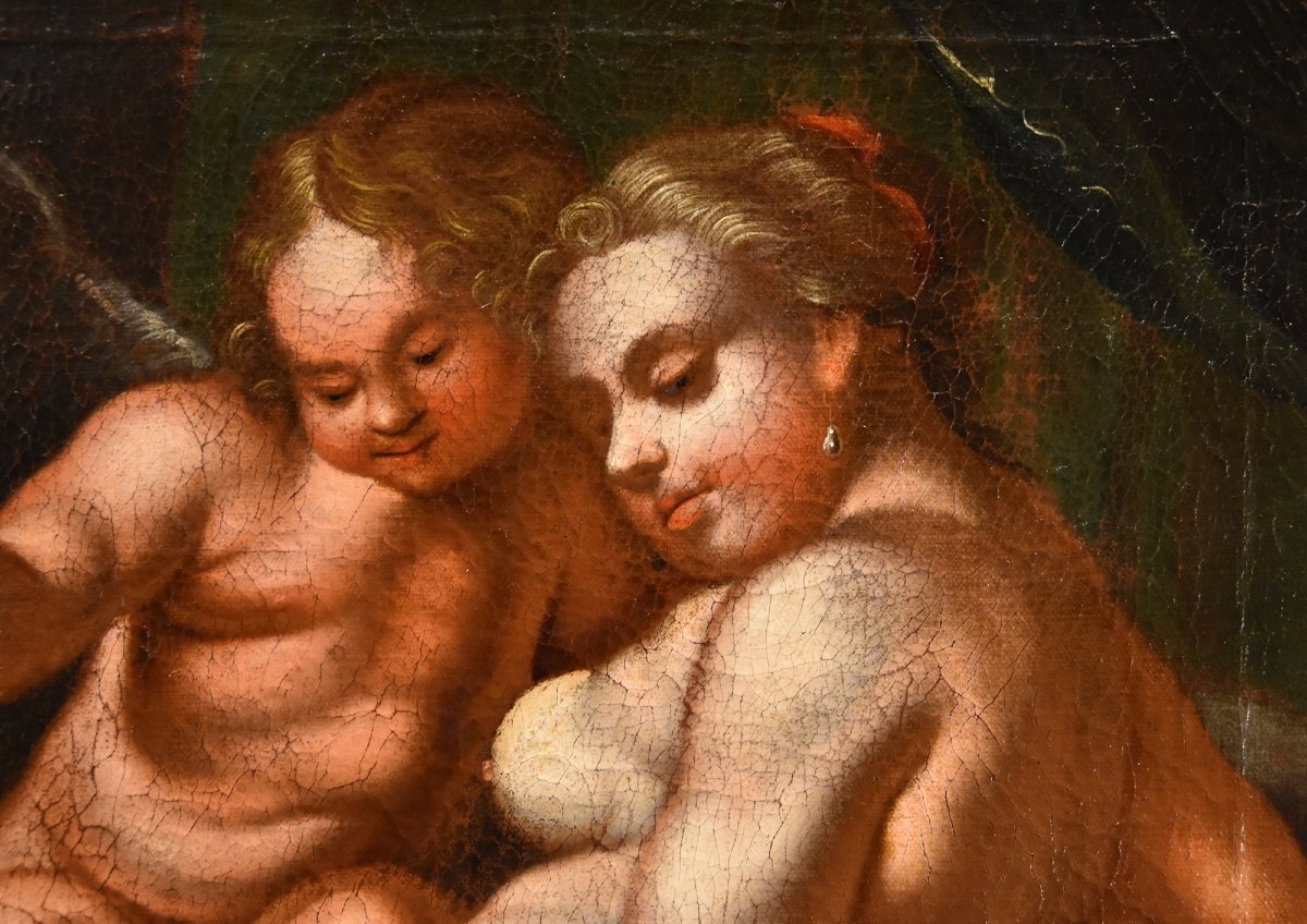 Vénus et Cupidon, Peintre vénitien du XVIIe-XVIIIe siècle-photo-6