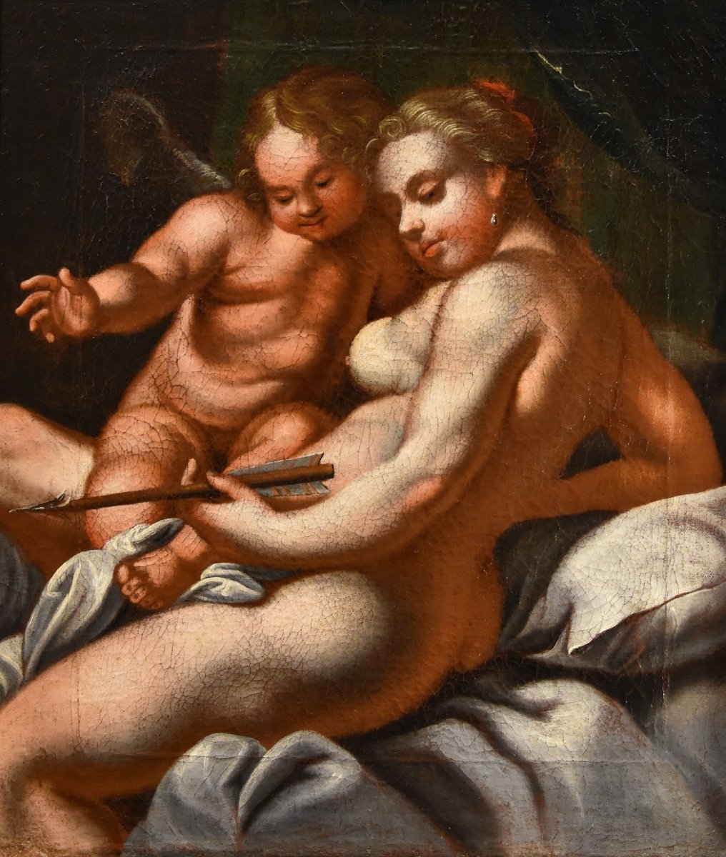 Vénus et Cupidon, Peintre vénitien du XVIIe-XVIIIe siècle