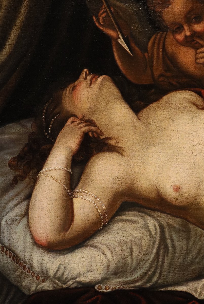Sleeping Venus With Cupid, Alessandro Varotari, Known As "il Padovanino" (1588–1649) Workshop Of-photo-3