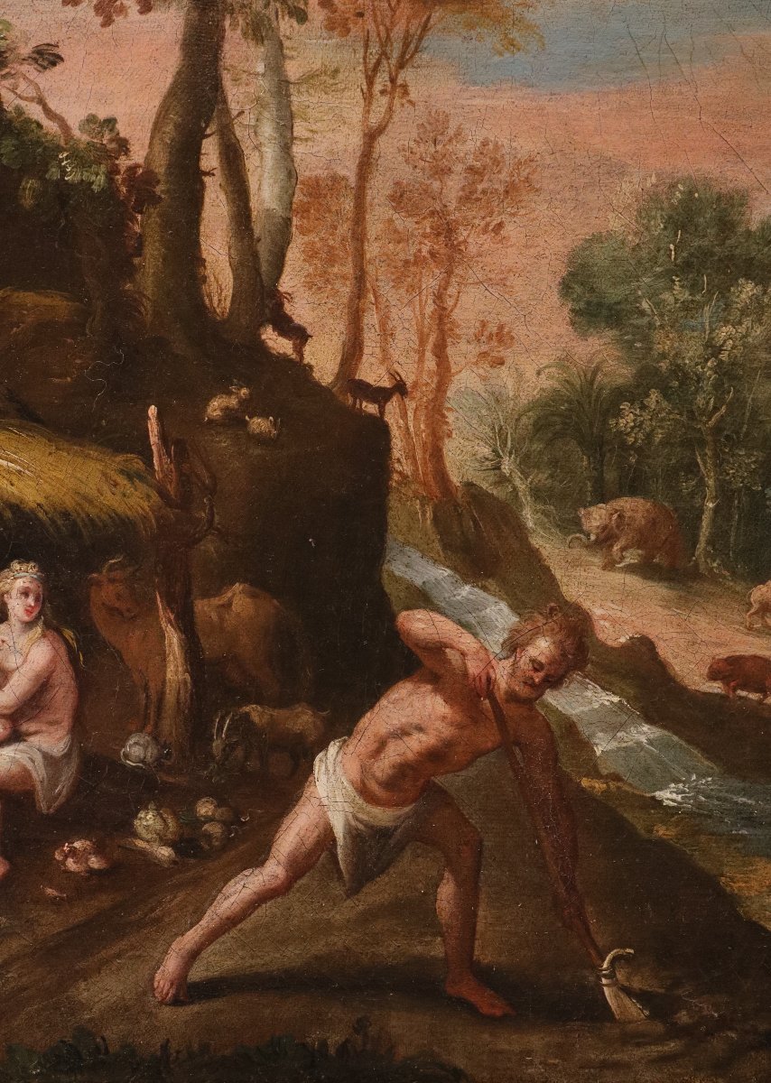 Maarten De Vos (antwerp, 1532–1603), Adam And Eve After The Fall / Cain And Abel-photo-2
