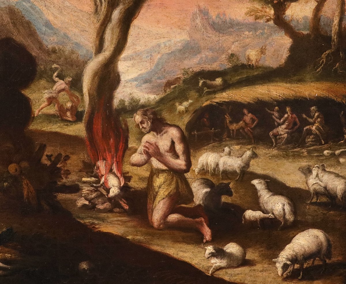 Maarten De Vos (antwerp, 1532–1603), Adam And Eve After The Fall / Cain And Abel-photo-3