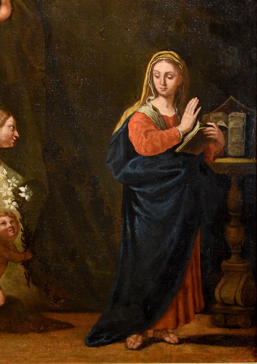 L'Annonciation, Girolamo Bonini, Dit Anconitano (Ancône 1600 - Bologne 1680 C.)  -photo-4