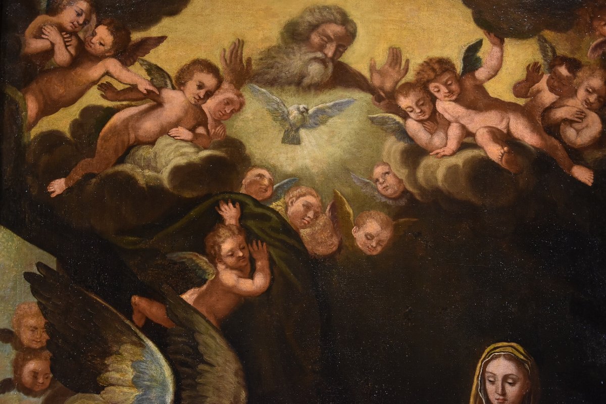 L'Annonciation, Girolamo Bonini, Dit Anconitano (Ancône 1600 - Bologne 1680 C.)  -photo-2