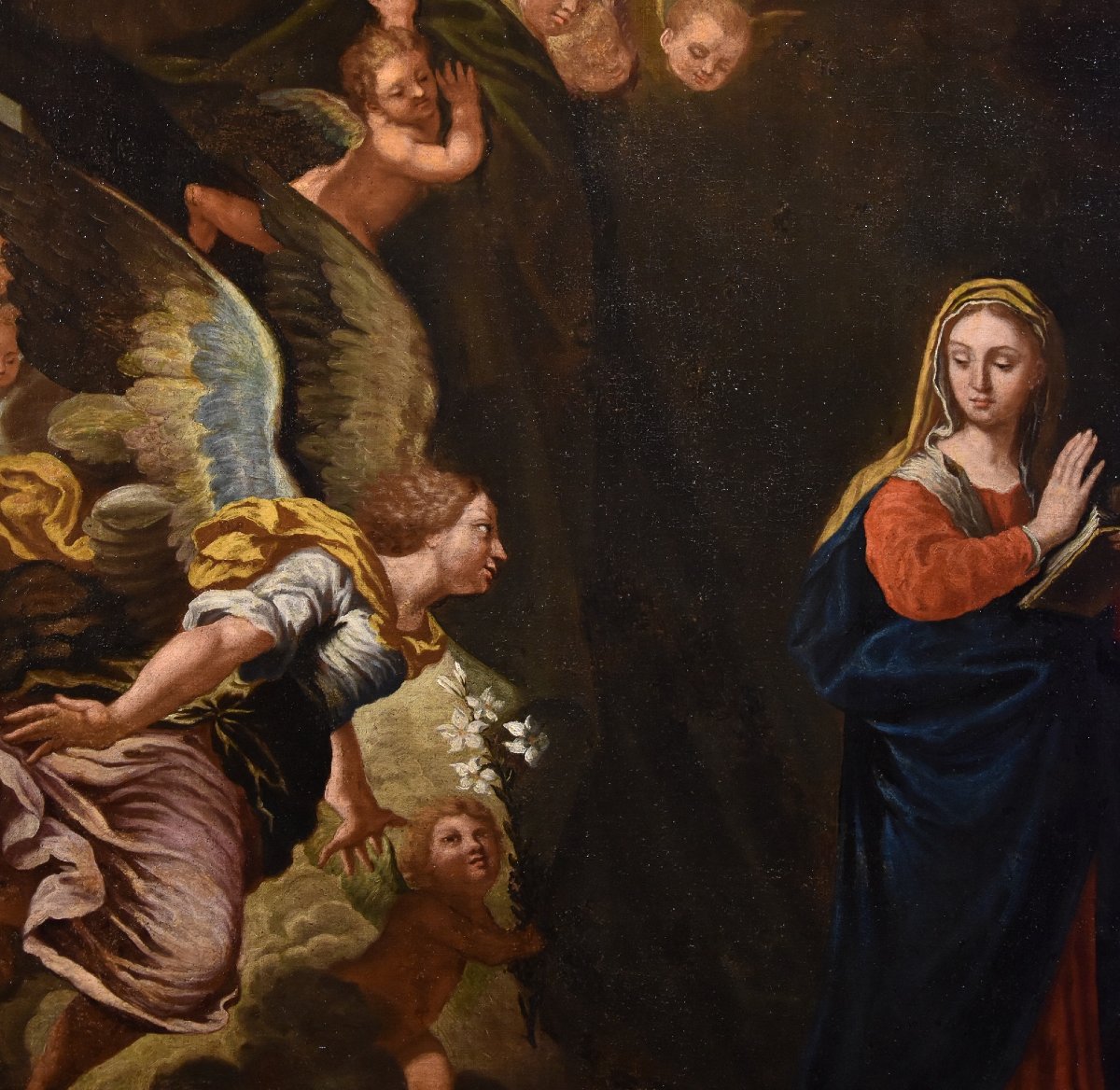 L'Annonciation, Girolamo Bonini, Dit Anconitano (Ancône 1600 - Bologne 1680 C.)  -photo-3