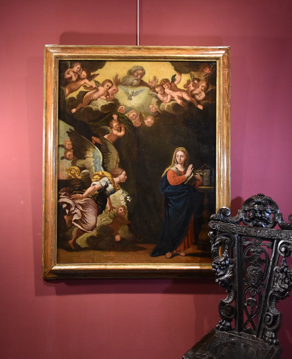 L'Annonciation, Girolamo Bonini, Dit Anconitano (Ancône 1600 - Bologne 1680 C.)  -photo-6