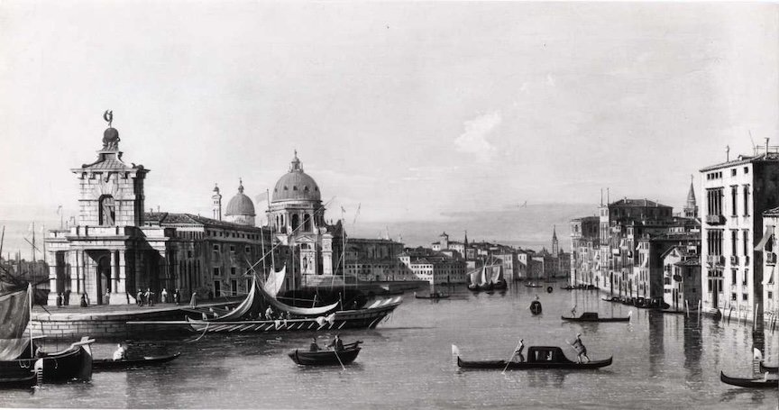 Vue de Venise avec l'embouchure du Grand Canal, F. Guarana (signé en bas à droite)-photo-6