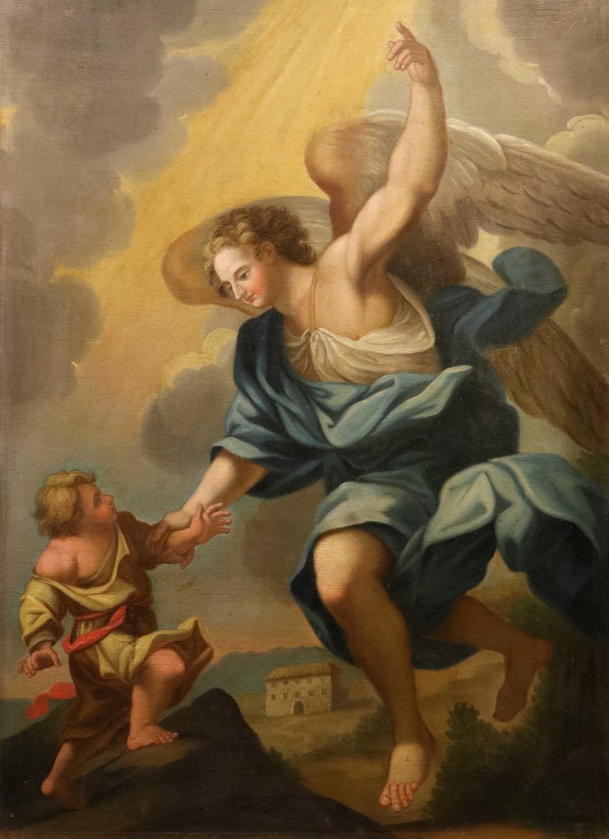 The Guardian Angel, Carlo Maratta (camerano 1625 – Rome 1713) School Of