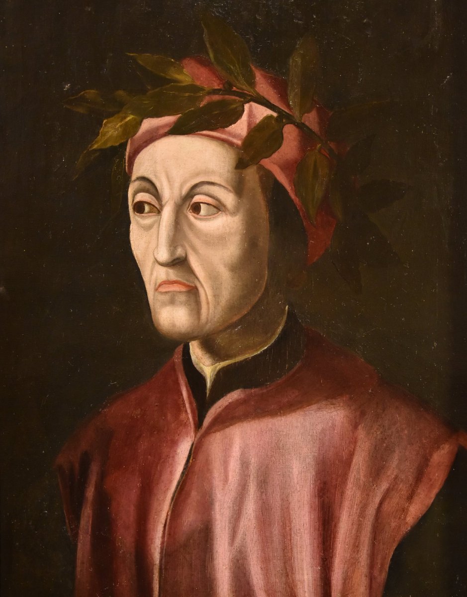 Portrait Of Dante Alighieri, Workshop Of Cristofano Di Papi Dell'altissimo (florence 1525–1605)-photo-3