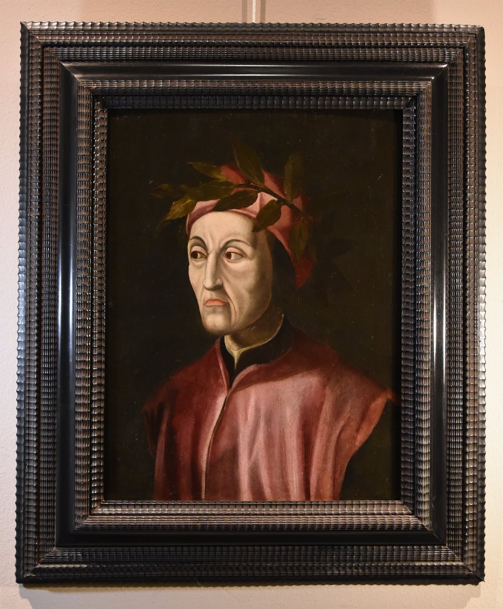 Portrait Of Dante Alighieri, Workshop Of Cristofano Di Papi Dell'altissimo (florence 1525–1605)-photo-4