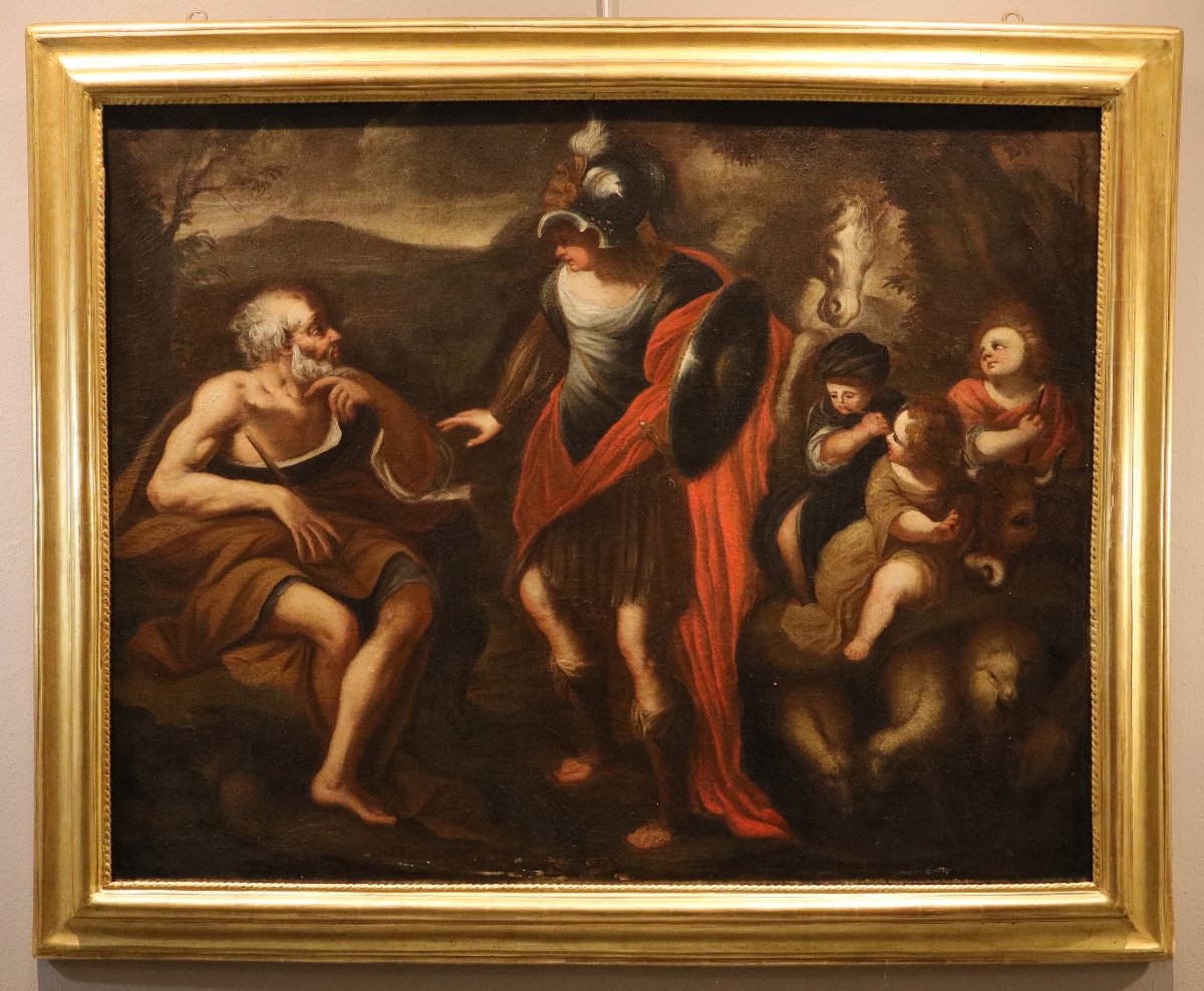  Erminia parmi les bergers , Stefano Magnasco (Gênes, 1635 – 1673) Atelier