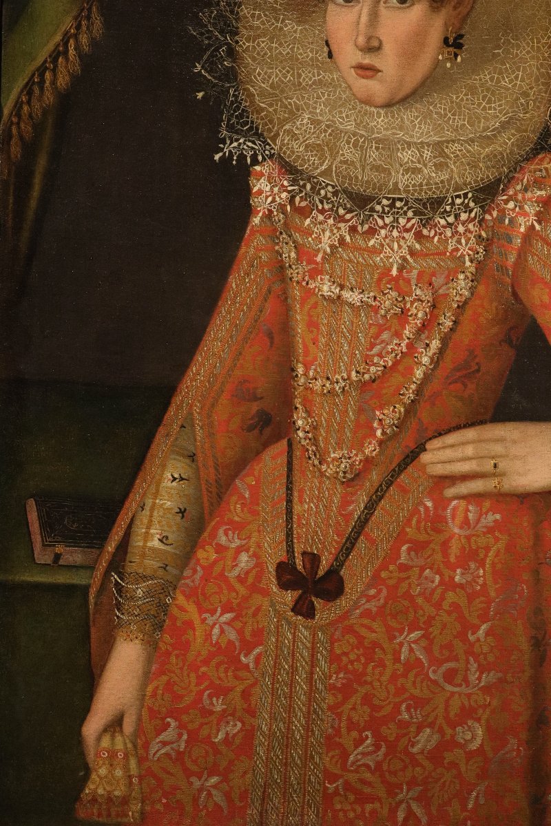 Portrait Of A Noblewoman, Alonso Sánchez Coello (valencia, 1531 – Madrid, 1588) Workshop Of-photo-3