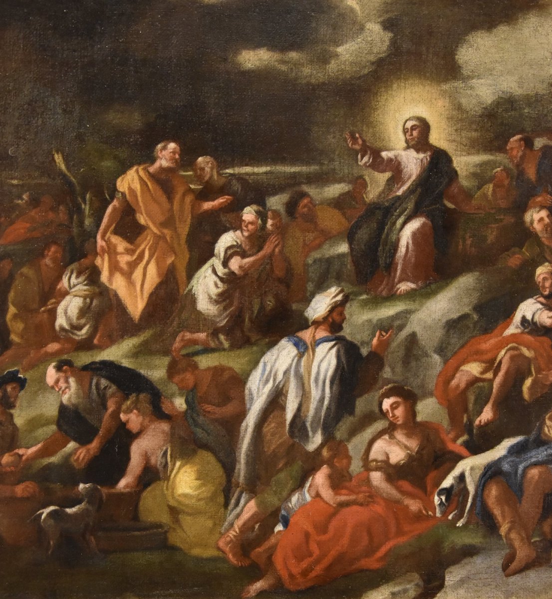The Multiplication Of The Loaves And Fishes, Angelo Solimena (canale Di Serino, 1629 – Barra, 1716)-photo-3