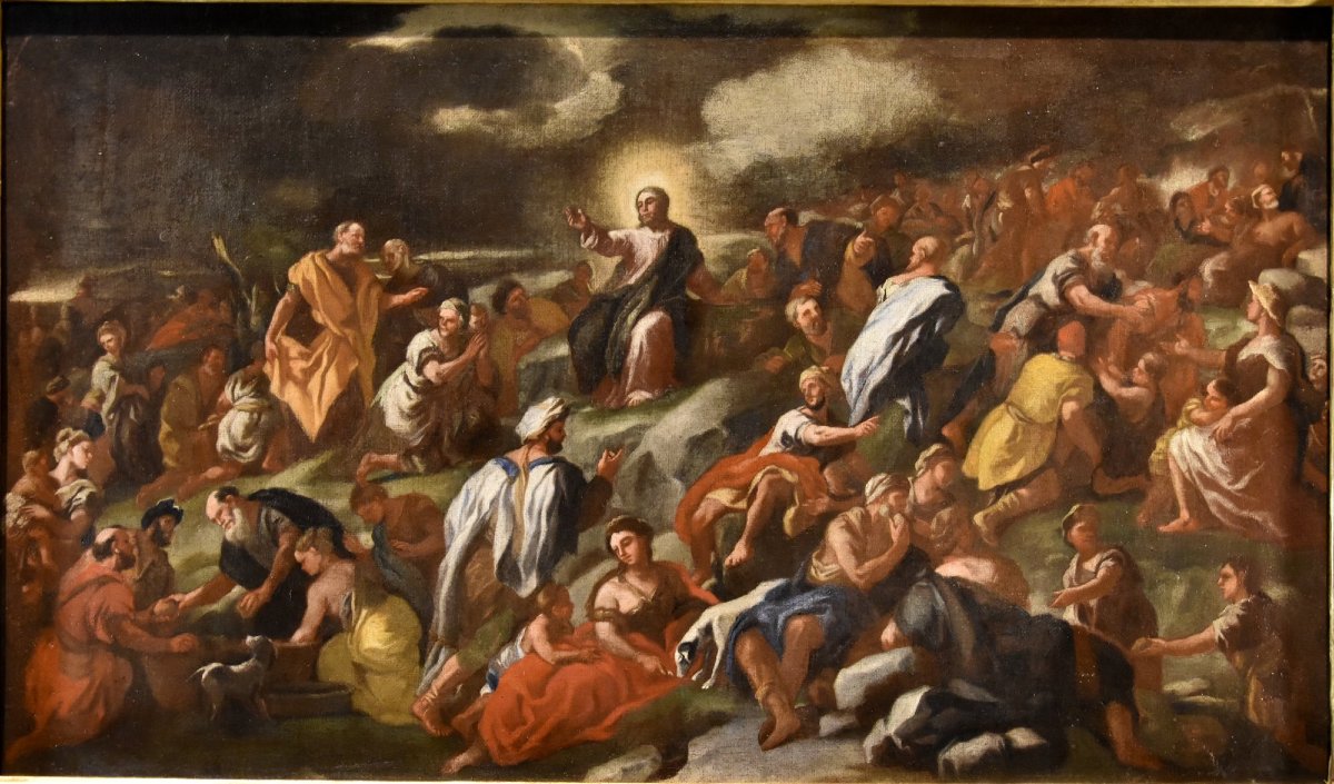 The Multiplication Of The Loaves And Fishes, Angelo Solimena (canale Di Serino, 1629 – Barra, 1716)-photo-4
