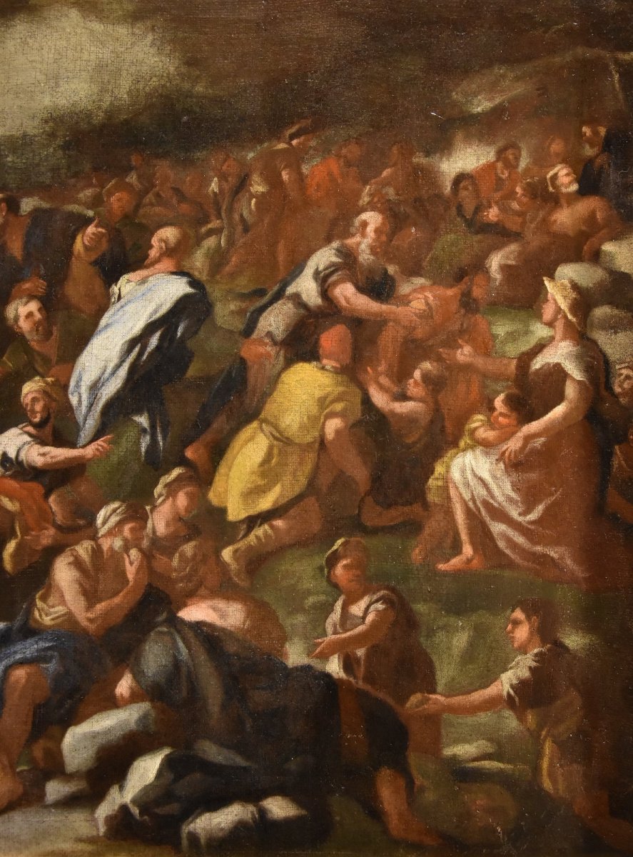 The Multiplication Of The Loaves And Fishes, Angelo Solimena (canale Di Serino, 1629 – Barra, 1716)-photo-1