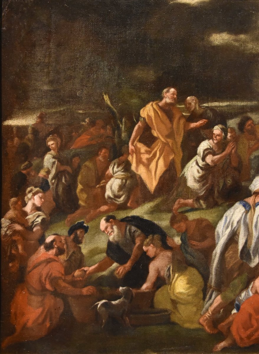 The Multiplication Of The Loaves And Fishes, Angelo Solimena (canale Di Serino, 1629 – Barra, 1716)-photo-4