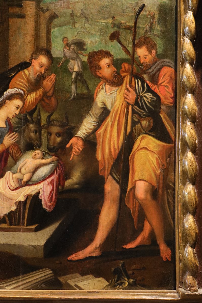 The Adoration Of The Shepherds, Pieter Pourbus (gouda 1523 – Bruges 1584) Circle-photo-1