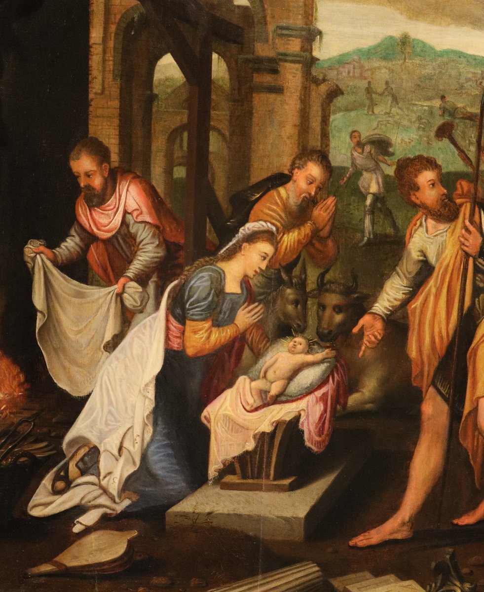 The Adoration Of The Shepherds, Pieter Pourbus (gouda 1523 – Bruges 1584) Circle-photo-6