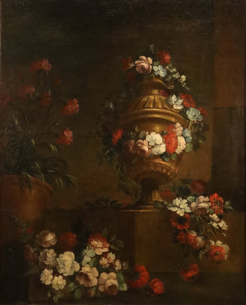 Pietro Francesco Gambone (turin 1682–1737), Floral Arrangement-photo-2