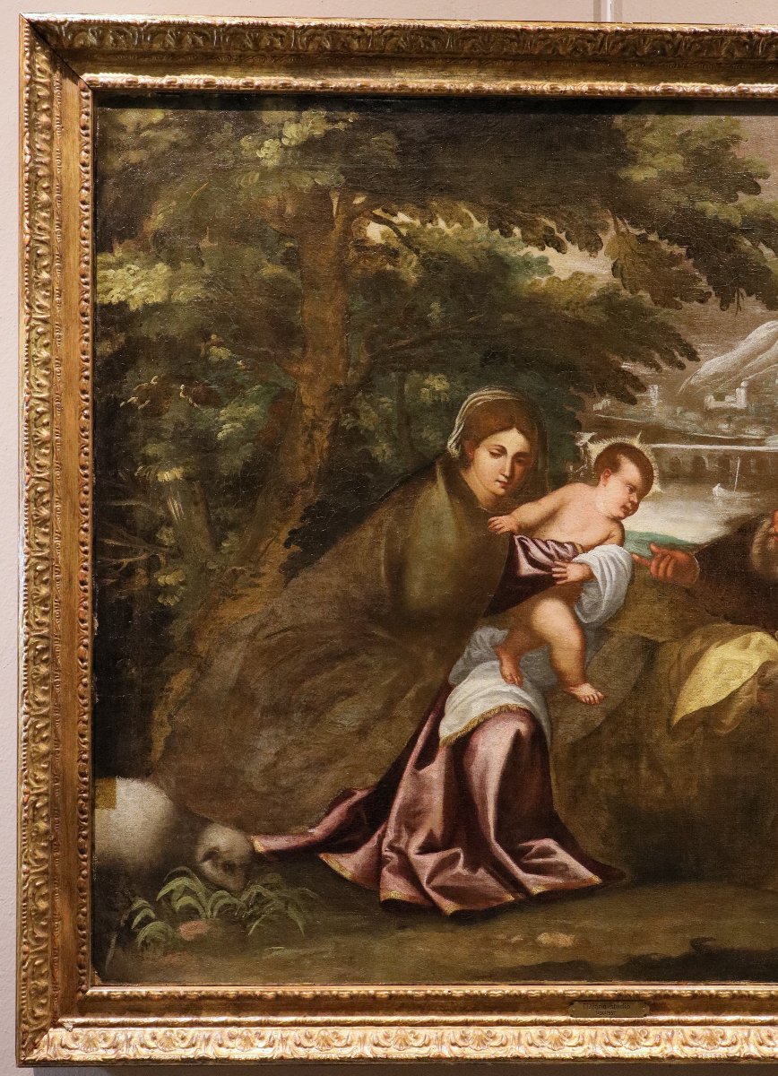 The Holy Family, School Of Tiziano Vecellio (pieve Di Cadore, 1490 – Venice, 1576)-photo-1